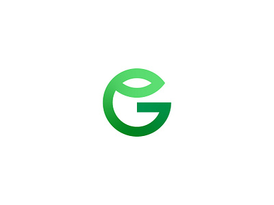 G + E + Leaf ( Refined ) brand branding e eco g identity illustration letter e letter g logo plant