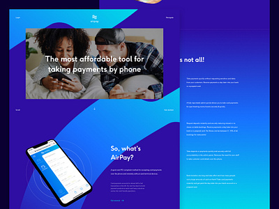 AirPay - OnePage air airpay app brand branding concept fluid identity landing landing page minimal pay web