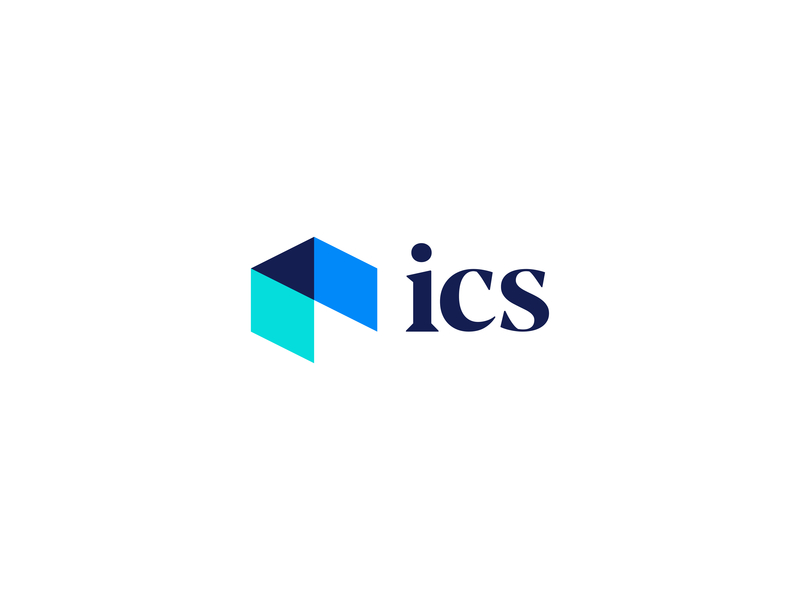 ICS Logo architecture brand brand design brand identity branding design ics identity illustration logo negative space room space