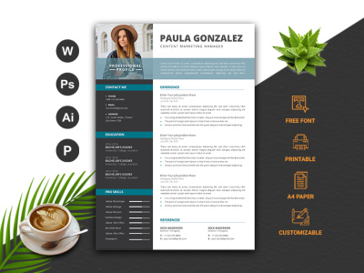 Professional, Minimal & Modern Resume Template