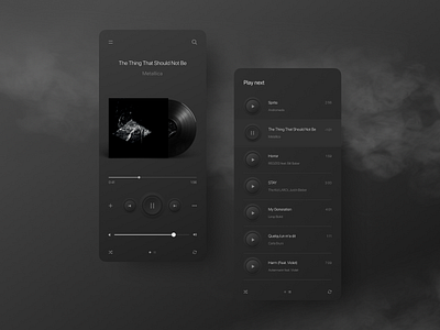 music player app #2 app design gray ios minimalism mobile music player ui ui design ux ux design