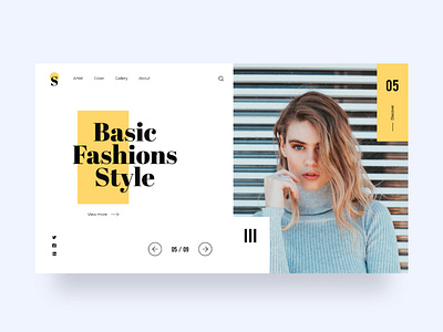 Web Design for Fashion Style aesthetic creative dribbble fashion fashion design landingpage minimalist minimalistic simple ui uiux webdesign white