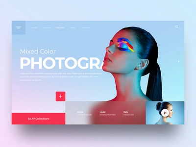 Web Design for Photographer aesthetic blurred background creative design landingpage photo photographer photography photoshop ui uiux webdesign