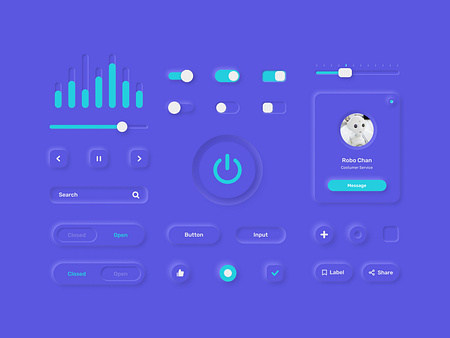 FREE - Neumorphism UI Kit by Kevin Al-Rizal on Dribbble