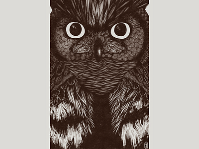 Owl artwork fauna illustration ink mixed media owls traditional art