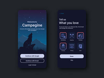 campagine app branding debut design hello dribbble icon illustration logo typography ux