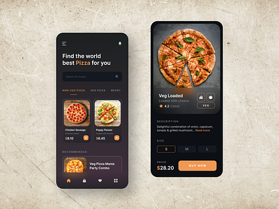 Pizza Delivery App app branding design graphic design icon illustration inspiration logo pizza ui ux vector web website