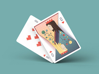 Modern Playing Cards card design cards design dribbble warmup illustration illustrator vector