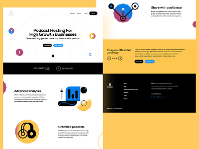 Podcast webdesign business illustrations illustrations／ui web webdesign yellow