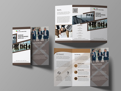 Tri Fold Corporate Brochure branding brochure design brown cool colors coolest corporate design designer graphicdesign