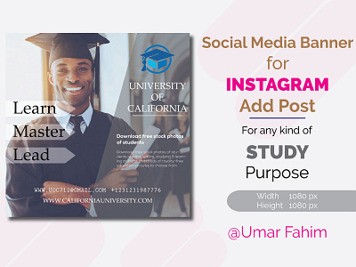 Instagram Add Post add branding corporate design designer education graphicdesign instagram post post purpose study university