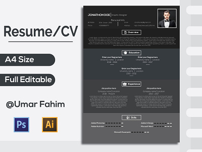 Resume,CV black brand design brand identity clean cool cool colors corporate cv resume template cv template design designer graphicdesign responsive resume cv resume design