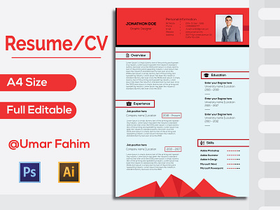Resume CV add brand design brand identity branding cool colors corporate design designer graphicdesign post