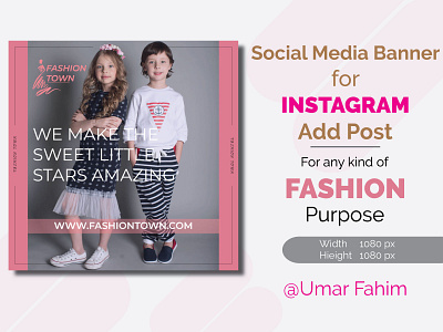 Instagram Add post Banner for Fashion branding brand design brand identity branding cool colors design designer fashion brand graphicdesign instagram post kidswear post