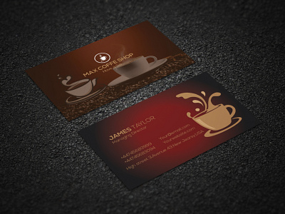 Business Card for Coffee shop brand design brand identity branding businesscard coffeecard coffeeshop corporate design gradient graphicdesign unique design