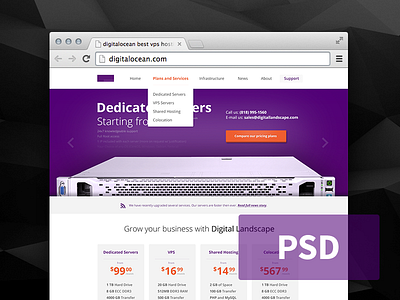 Free Hosting Template - PSD free free psd freebie hosting hosting template psd vps web website