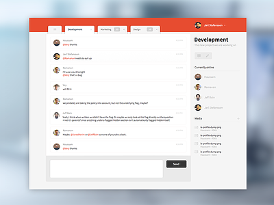 First sketch project chat clean interface sketch 3 ui ux web