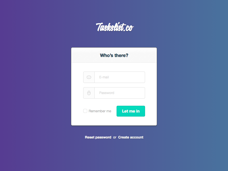 Login form designed by Kristaps Elsins. 