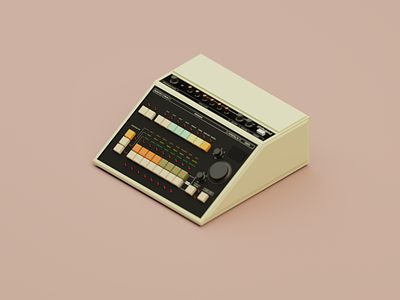 Noise Makers Collection - CR-8000 3d blender cr-8000 drum machine isometric render roland