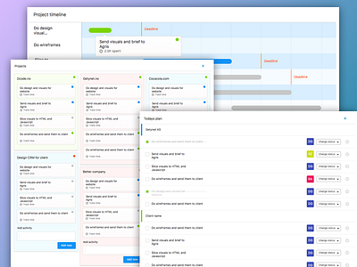 project management module dribbble fcfcfc