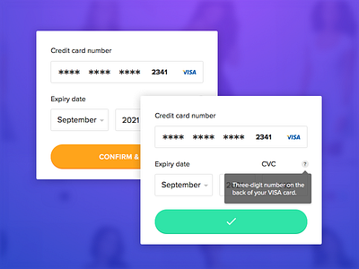 UI challenge - Credit card chekout #002