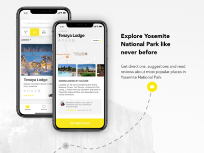 YOSEMITE CONSERVANCY - Mobile app #yosemitechallenge application hiking app ios app latvia light mobile ui riga travel app yosemitechallenge