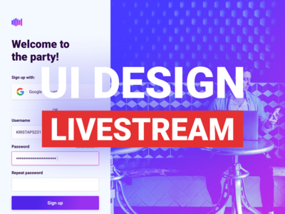 My first livestream 🎉 app application clean design latvia live riga ui ux web website