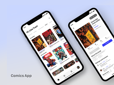 Comics App app books bookstore comic books comics design uiux