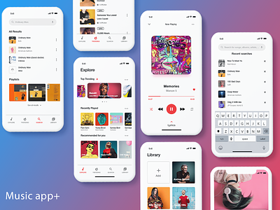 Music+ app music music app music player new ui uxui