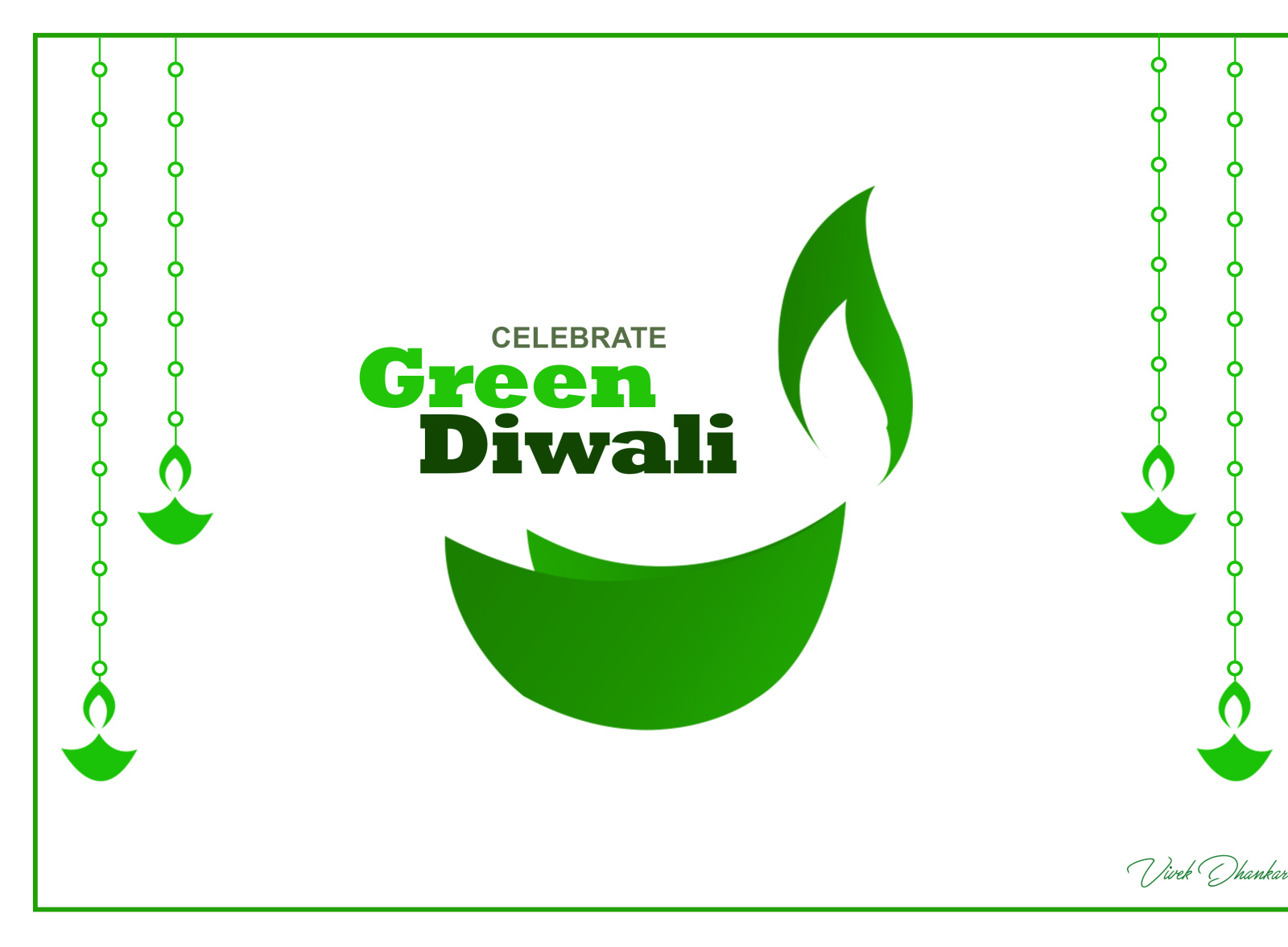 Green Diwali poster A4 by Vivek Dhankar on Dribbble