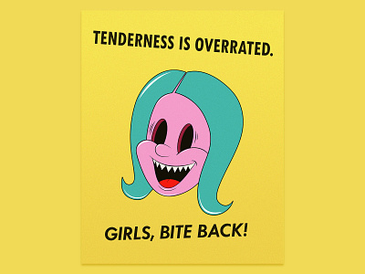 Girls, Bite Back! character design digital art illustration poster
