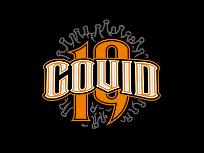 Covid-19 badge branding coronavirus covid design icon identity illustration lettering logo pandemic sticker typography