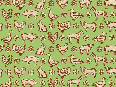 Farm animals pattern