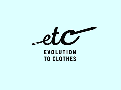 etc (evolution to clothes) branding clothes design etc evolution fashion icon identity lettering logo logotype needle store typography vector