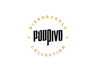 PodPivo beer beermat bierdeckel branding coaster design icon identity lettering logo logotype typography vector