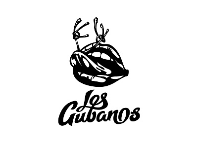 Los Gubanos branding cherry design fashion icon identity illustration lettering lips logo logotype streetwear tongue typography vector