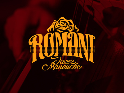 Romani band branding design gipsy icon identity illustration jazz lettering logo logotype manouche music romani rose typography vector