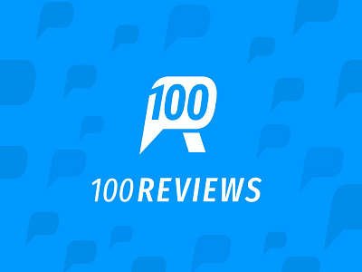 100 reviews branding comments design icon identity logo logotype message review vector
