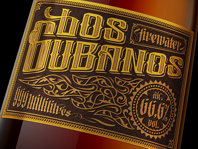 Los Gubanos firewater concept alcohol alcohol branding bottle bottle label branding concept design firewater identity illustration label lettering logo logotype los gubanos print typography vector