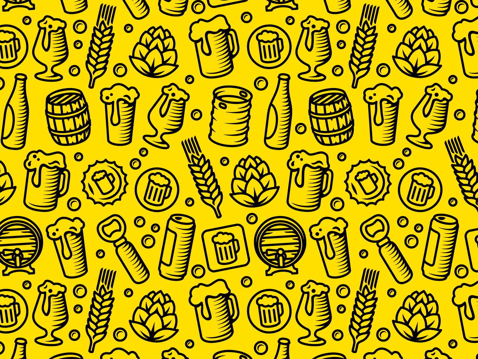 Beer pattern by Vladislav Troshin on Dribbble