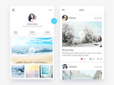 Daily Ui 15 icon journey like photo picture share travel ui
