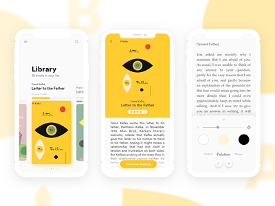 Book Reader App app design minimal mobile ui web