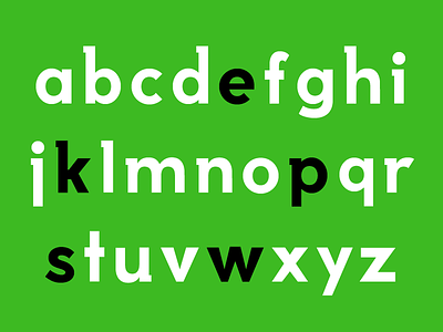 Metrik – Lowercase WIP geometric letters metrik typeface
