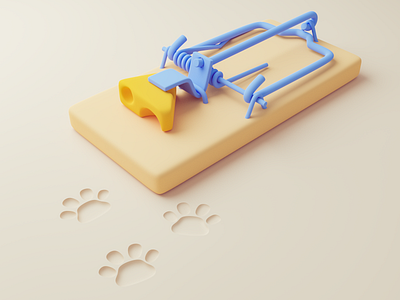 Mousetrap 3D 3d blender design graphic design illustration
