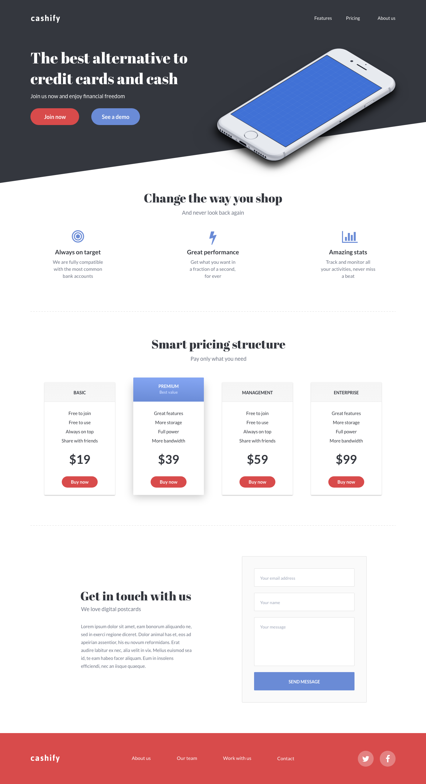 adobe xd landing page template free