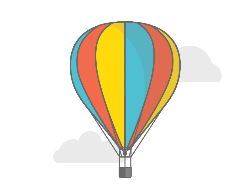 Bobbing Balloon ballon flat hot air balloon illustration primary simple