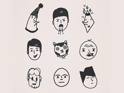 9 faces