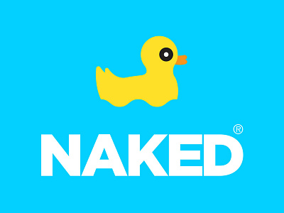 Naked - Rejected Logo 2 graphic design illustration logo naked rubber duck