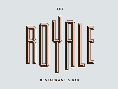 The Royale logo restaurant the royale typography