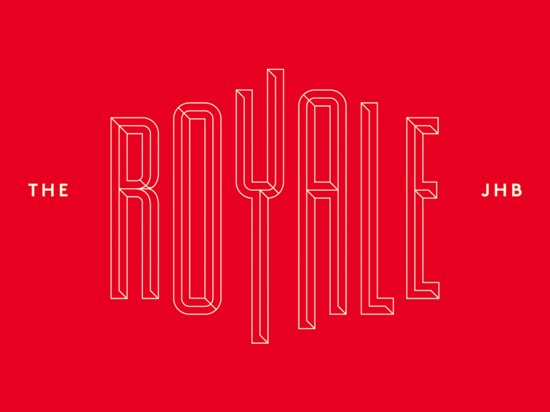 The Royale gif logo typography